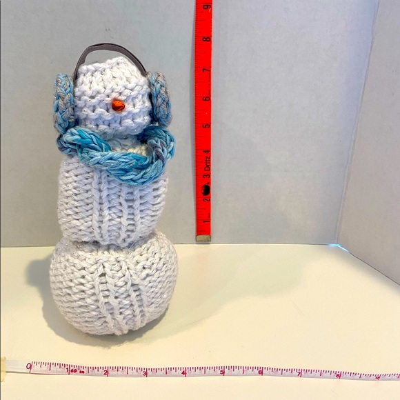 Other - Snowman Stuffed Little Knit silver blue earmuffs